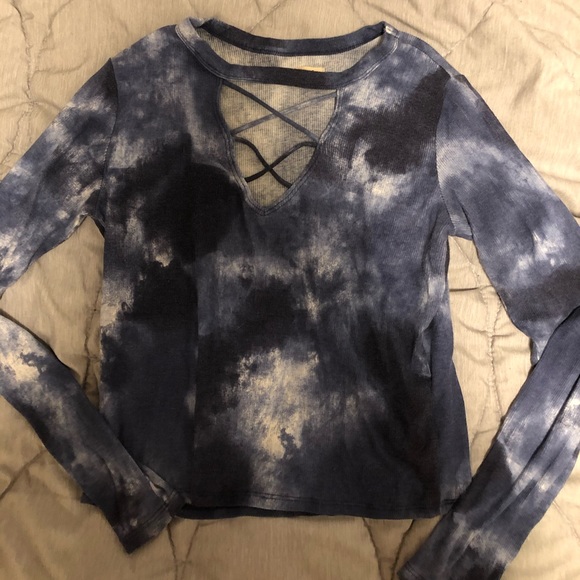 Long Sleeve Tie Dye Hollister Tee